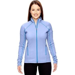 Marmot Women's Light Blue Stretch Fleece Full-Zip Jacket